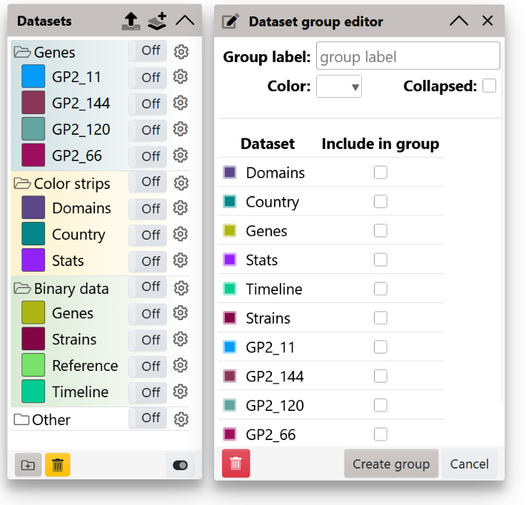 Working with dataset groups
